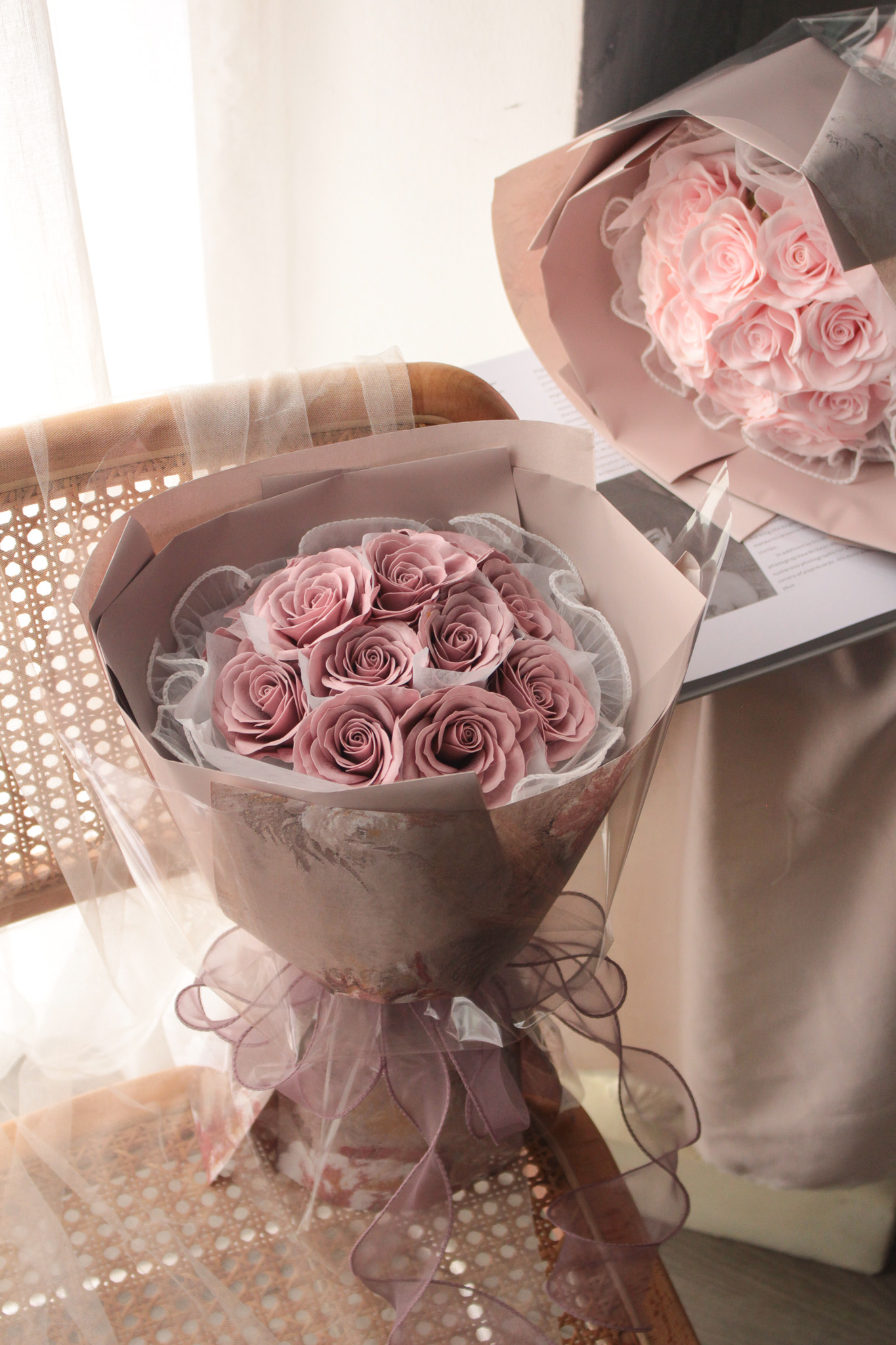 Bespoke flower bouquet, soap flower bouquet, florist seremban 2